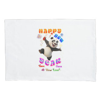 Happy New Year Turn Over A New Leaf Pillowcase