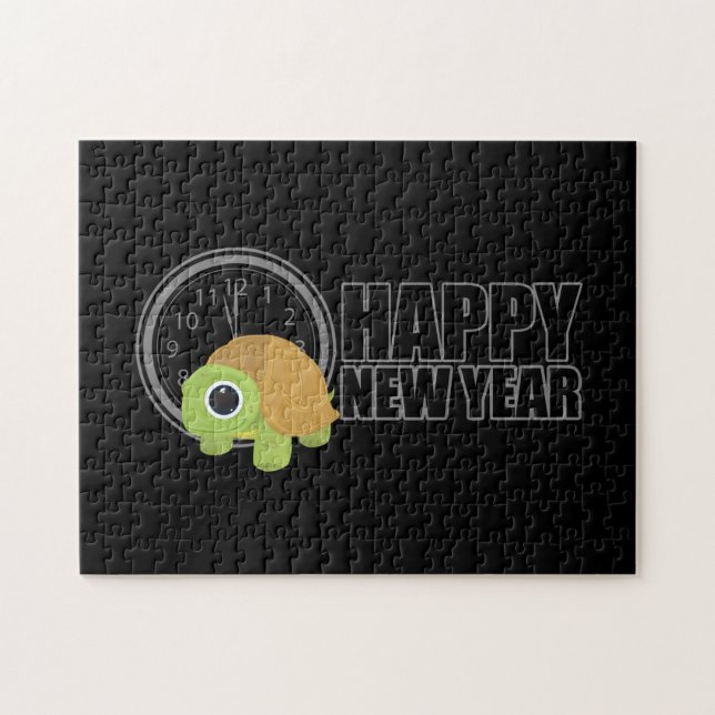 Happy New Year - Turtle Jigsaw Puzzle (Horizontal)