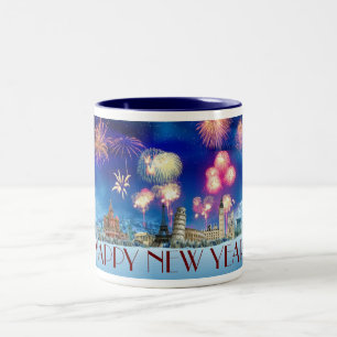 Happy New Year! Two-Tone Coffee Mug