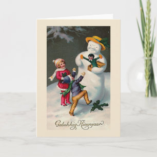 "Happy New Year" Vintage Dutch Card