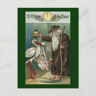 Happy New Year Vintage Holiday Postcard