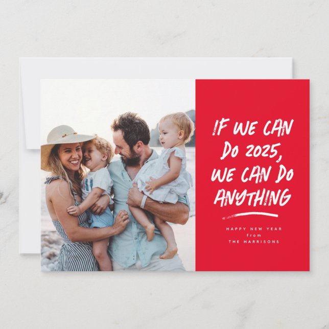 Happy new year we can do anything photo holiday card (Front)