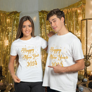 Happy New Year White T-Shirt 