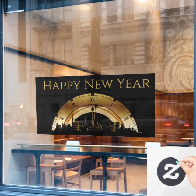 Happy New Year Window Cling (Cafe Window)