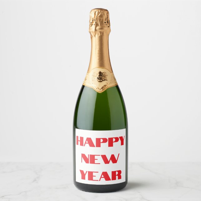HAPPY NEW YEAR WINE CHAMPANGE LABEL (Front)