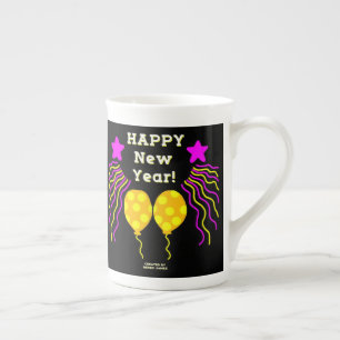 Happy New Year Wishes Bone China Mug