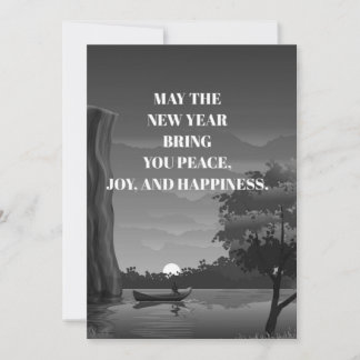 Happy new year wishes joy notebook invitation