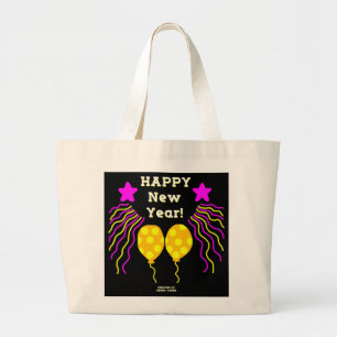 Happy New Year Wishes Jumbo Tote