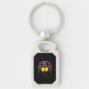Happy New Year Wishes Rectangle Keychain