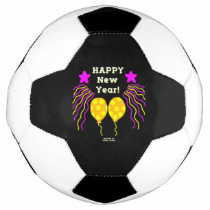 Happy New Year Wishes Soccer Ball