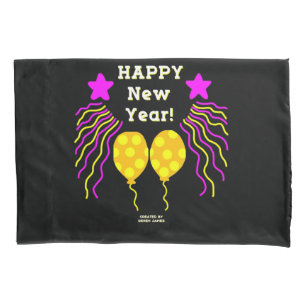 Happy New Year Wishes Standard Pillowcase