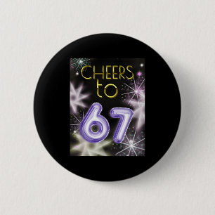 Happy New Year With A 6 7 Zoomer Meme Vibe. 2026 C 2 Inch Round Button