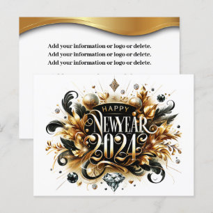 Happy New Year with Envelopes  Postcard