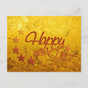 Happy New Year with starlight Holiday Postcard