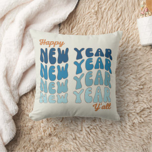 Happy New Year Y'all 2024 Throw Pillow