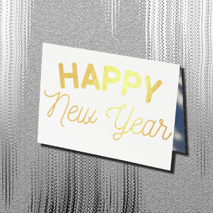 Happy New Year  - your  child's photo Foil Card