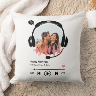 Happy New Year Your Favourite Song Throw Pillow