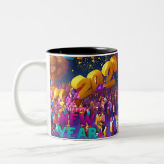 HAPPY NEW YEARS 2025 Two-Tone COFFEE MUG