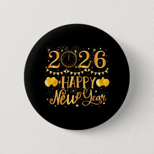 Happy New Years 2026 2 Inch Round Button