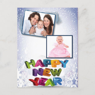 Happy New Year's Add Your Photos Postcard