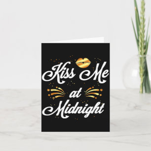 Happy New Year's Eve Nye 2022 Party Kiss  Card