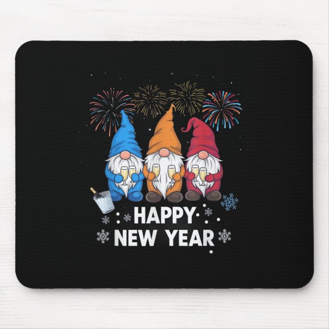 Happy New Years Eve Party Gnomes Matching Family O Mouse Pad (Front)