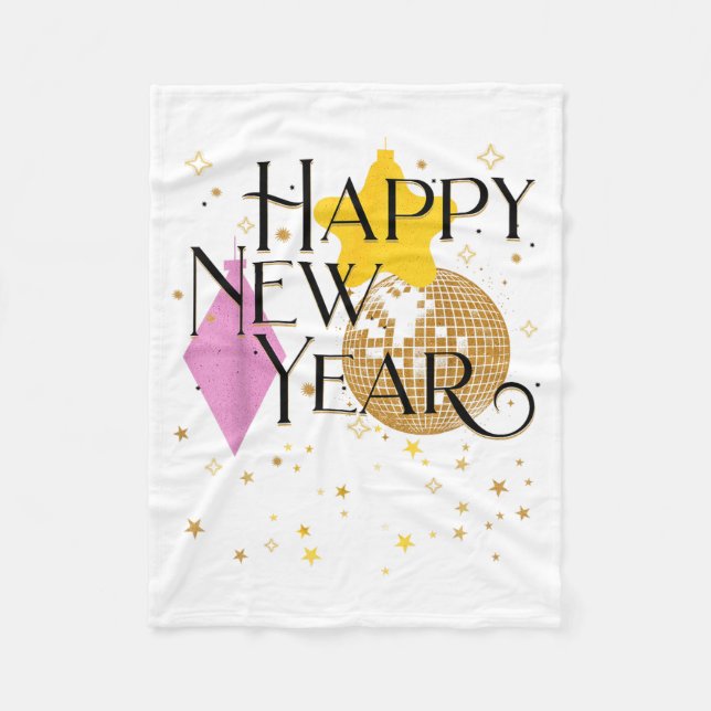 Happy New Years Eve Party Supplies 2026 Matching M Fleece Blanket (Front)