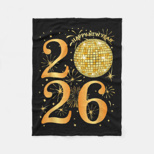 Happy New Years Fireworks 2026 Fleece Blanket