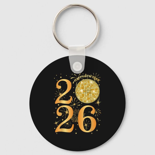 Happy New Years Fireworks 2026  Keychain (Front)