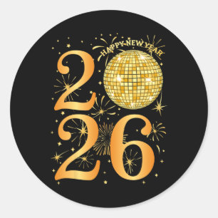 Happy New Years Fireworks 2026 New Year's Eve Part Classic Round Sticker