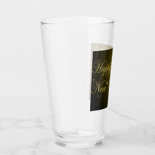 Happy New Years Glittering Champagne Glass