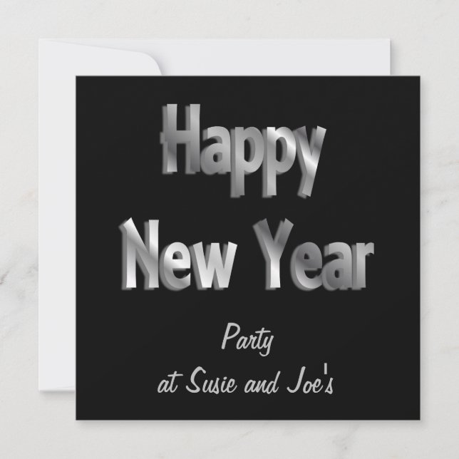 Happy New Years Party Invitation (Front)