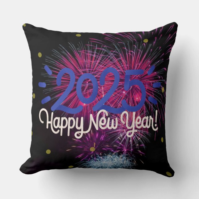 Happy newyear 2025 pillow (Front)