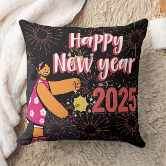 Happy newyear 2025 pillow