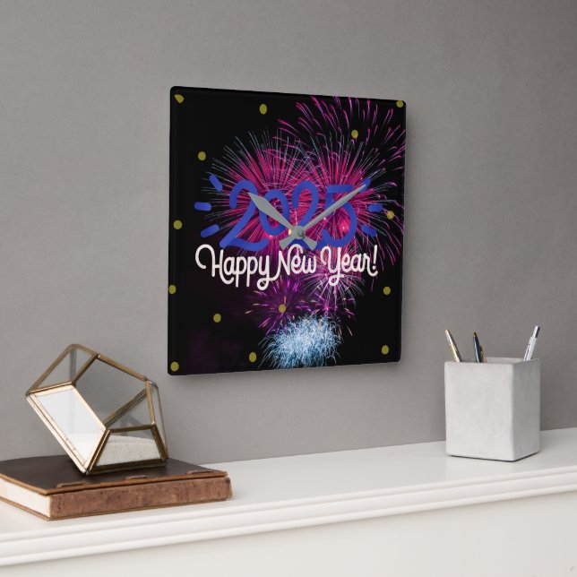 happy newyear 2025 wall clock (Office)