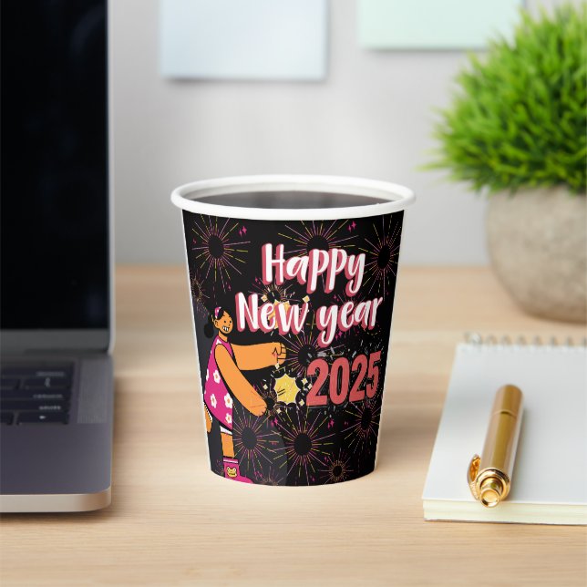 Happy newyear paper cup 2025 (Insitu)