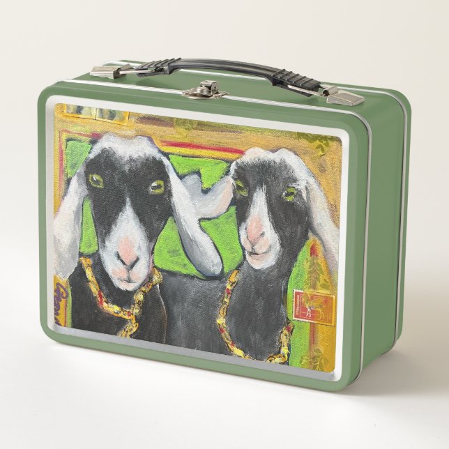 Happy Nigerian Goats lunch box (Front)