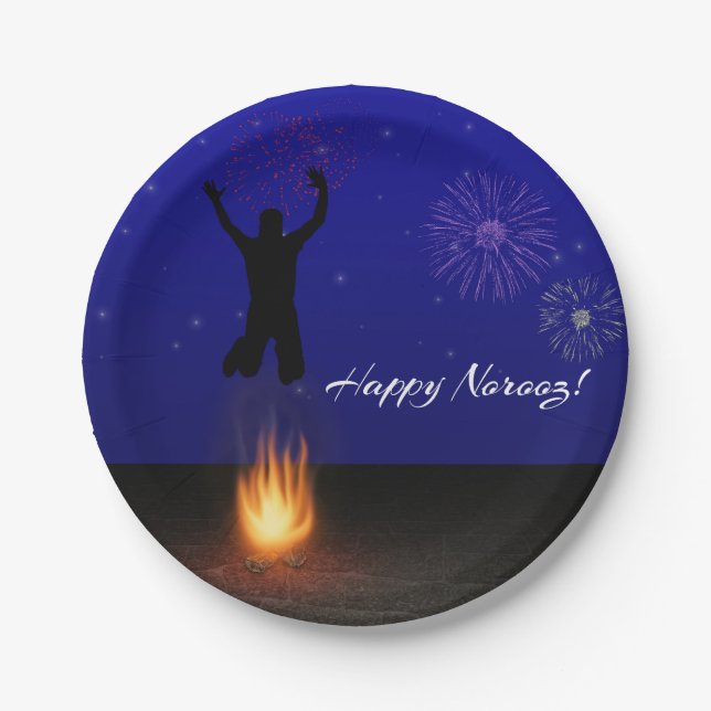 Happy Norooz Chahar-Shanbeh-Suri Paper Plate (Front)