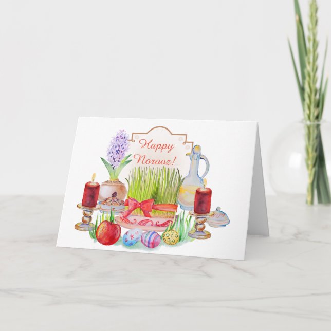 Happy Norooz Haft Sin Holiday Card (Front)