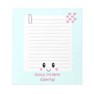 Happy Notes Blue: Kawaii Notepad