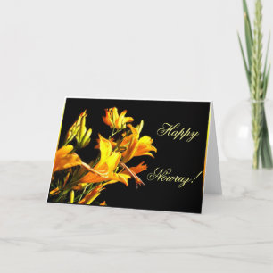 Happy Nowruz Daylily greeting card