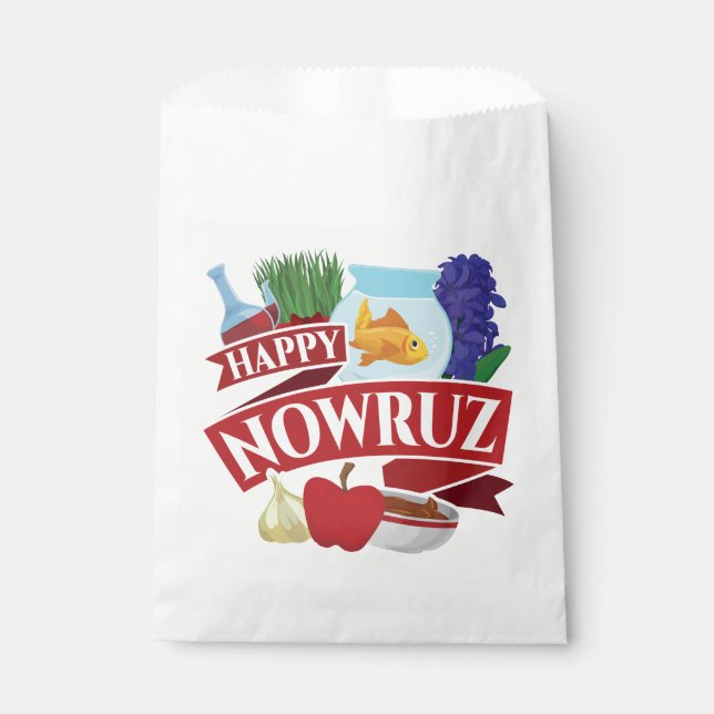 Happy Nowruz Persian New Year Favour Bag (Front)