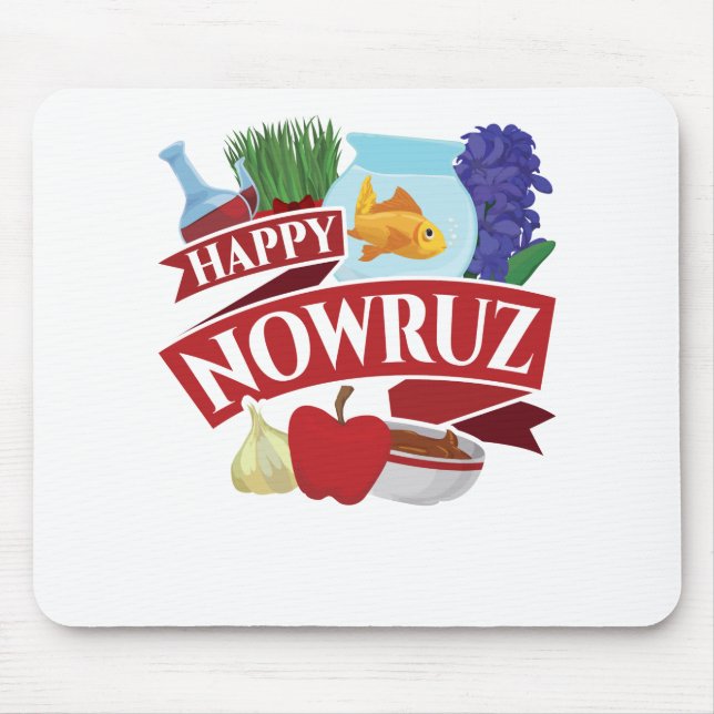 Happy Nowruz Persian New Year Mouse Pad (Front)