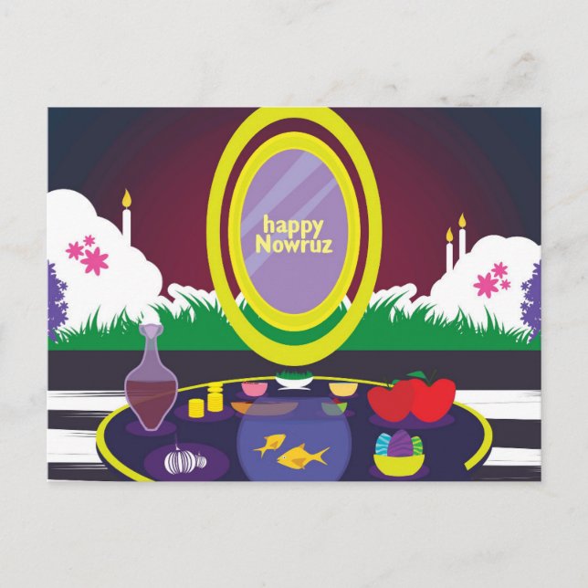 Happy Nowruz Persian New Year Postcard (Front)
