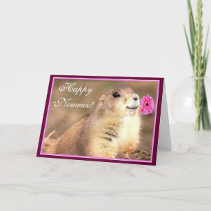 Happy Nowruz prairie dog greeting card