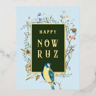 Happy Nowruz Songbird BLANK Postcard