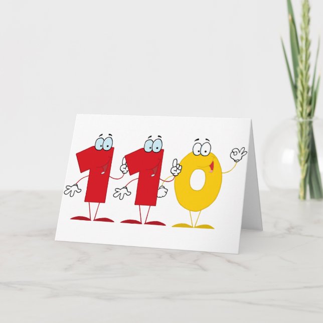Happy Number 110 Card (Front)