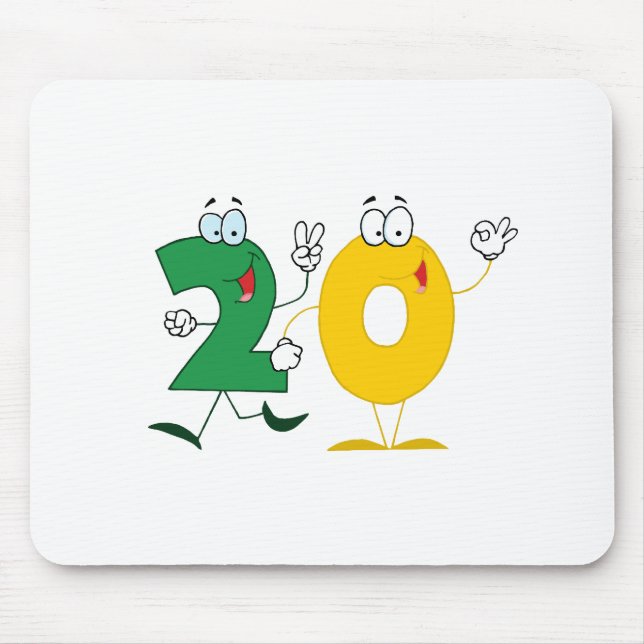Happy Number 20 Mouse Pad (Front)
