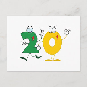 Happy Number 20 Postcard