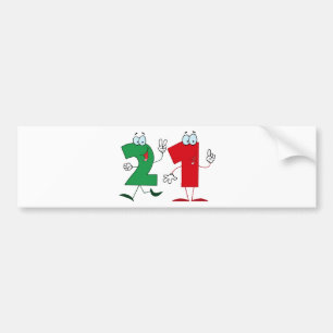 Happy Number 21 Bumper Sticker